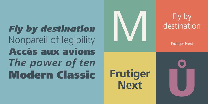 Przykład czcionki Frutiger Next Light Italic