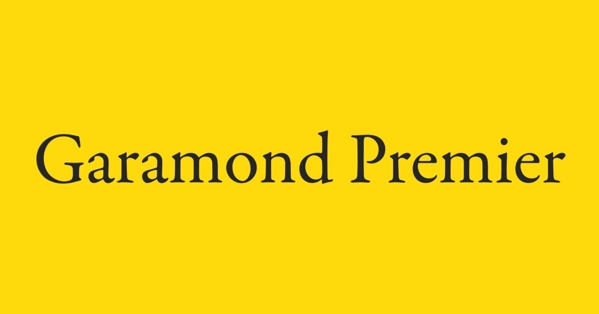 Przykład czcionki Garamond Premier Pro Bold Disp