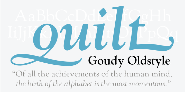 Przykład czcionki Goudy Oldstyle Bold Italic
