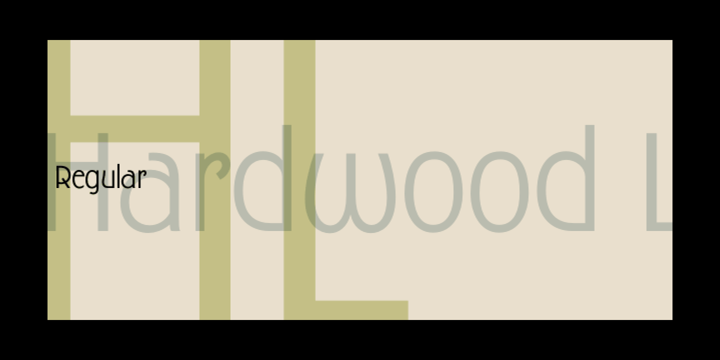 Przykład czcionki Hardwood Regular