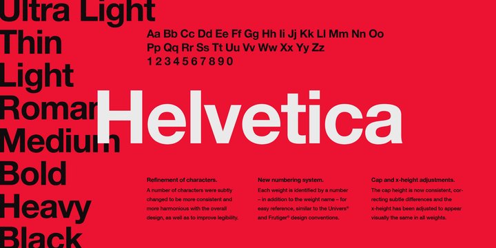 Przykład czcionki Helvetica Oblique