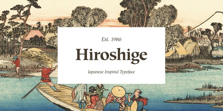 Przykład czcionki Hiroshige Book