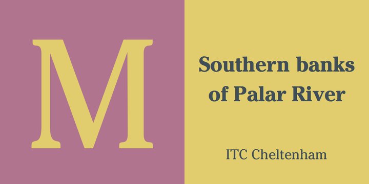 Przykład czcionki ITC Cheltenham Light Cond Italic
