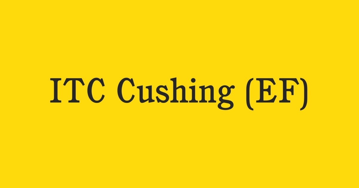 Przykład czcionki ITC Cushing Bold