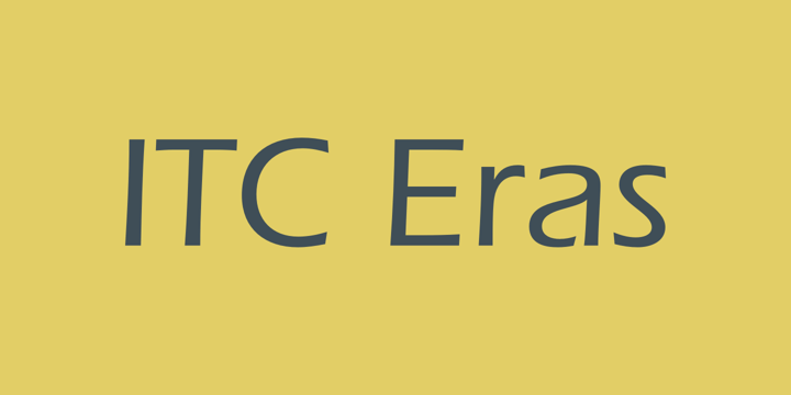 Przykład czcionki ITC Eras Bold