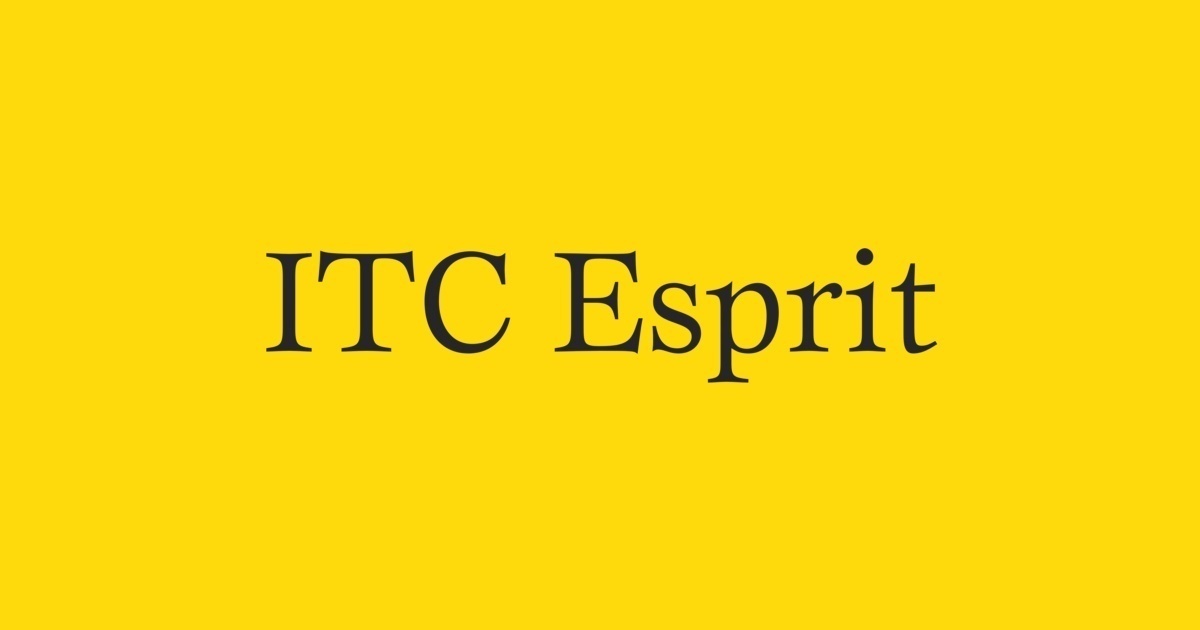 Przykład czcionki ITC Esprit