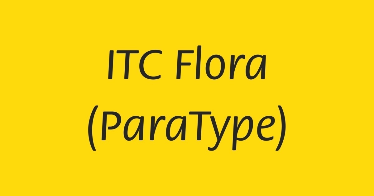 Przykład czcionki ITC Flora Bold