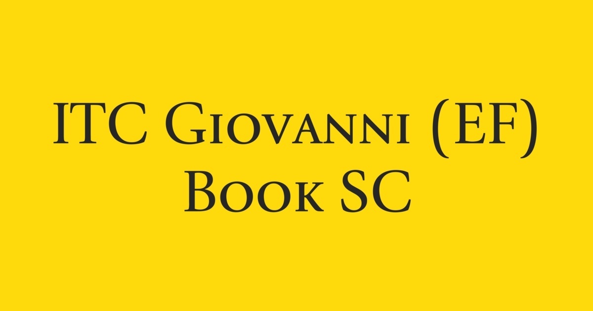 Przykład czcionki ITC Giovanni Black