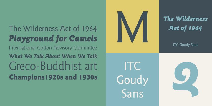 Przykład czcionki ITC Goudy Sans Book Italic