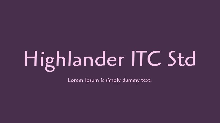 Przykład czcionki ITC Highlander Medium Italic