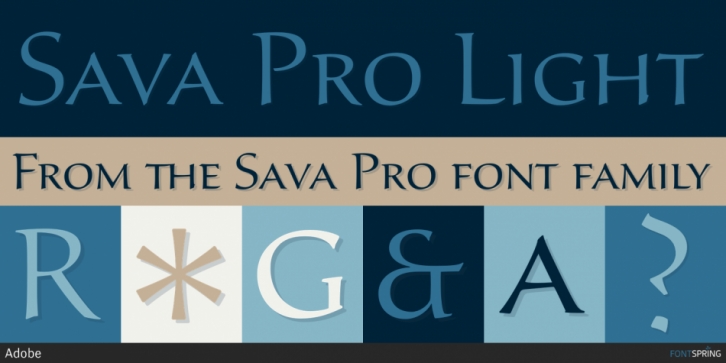Przykład czcionki Sava Pro Black