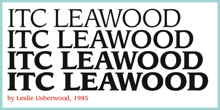 Przykład czcionki ITC Leawood