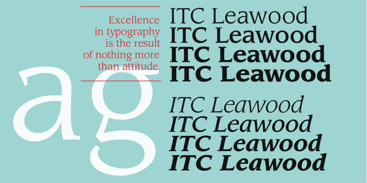 Przykład czcionki ITC Leawood Black Italic