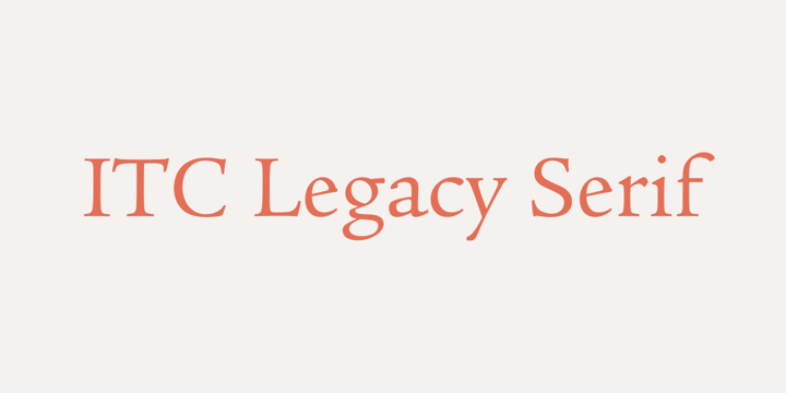Przykład czcionki ITC Legacy Serif Book