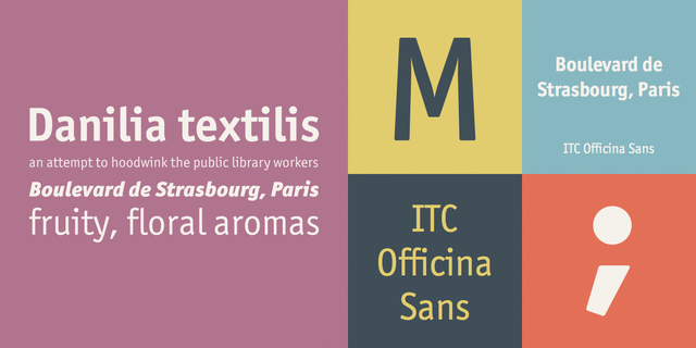 Przykład czcionki ITC Officina Sans Book Italic