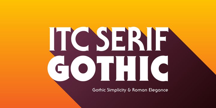 Przykład czcionki ITC Serif Gothic Bold