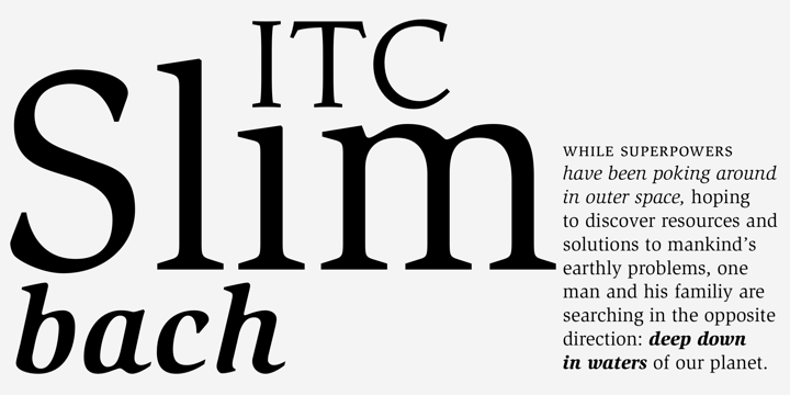 Przykład czcionki ITC Slimbach Bold Italic