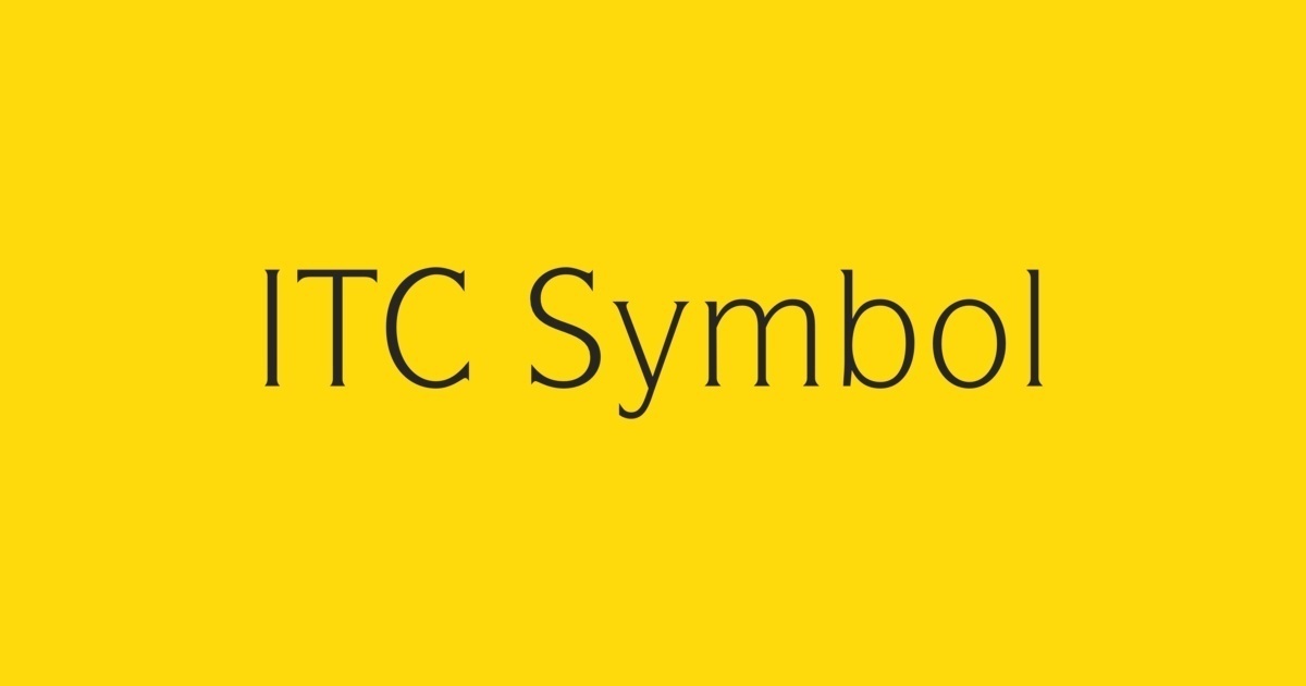 Przykład czcionki ITC Symbol Medium