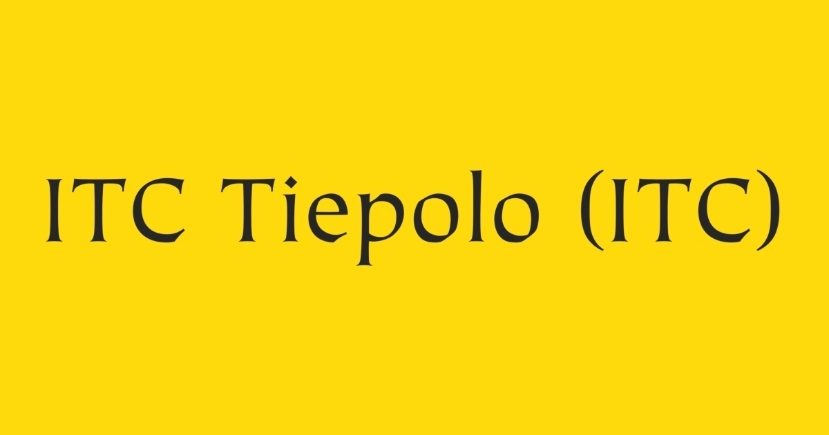 Przykład czcionki ITC Tiepolo Book Italic