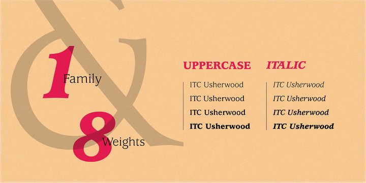 Przykład czcionki ITC Usherwood Bold Italic
