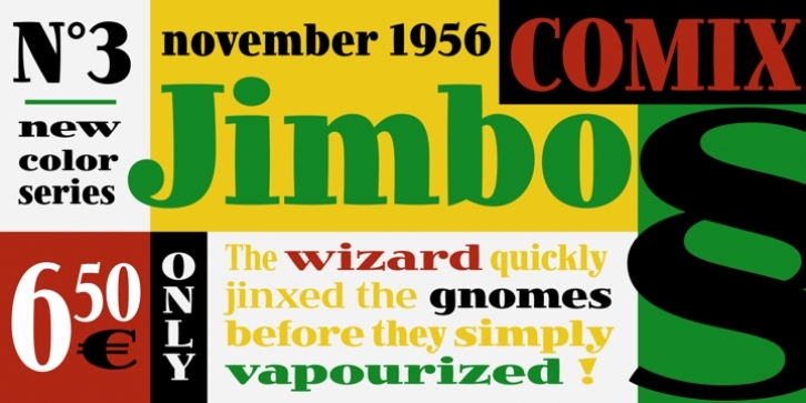 Przykład czcionki Jimbo Regular