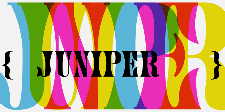 Przykład czcionki Juniper