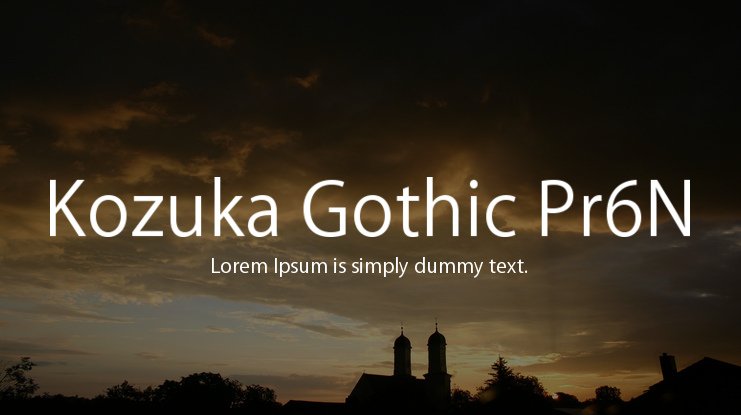 Przykład czcionki Kozuka Gothic Pr6N Light