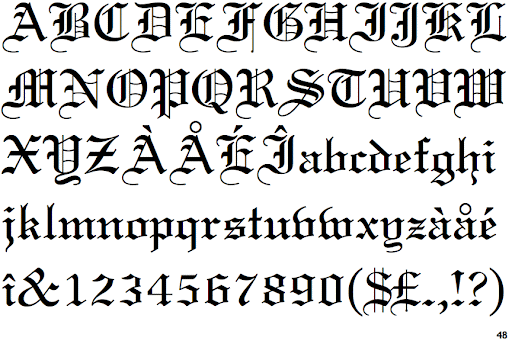 Przykład czcionki Linotext Regular