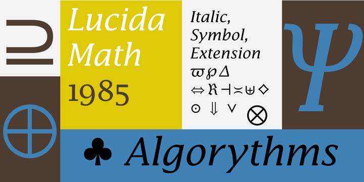Przykład czcionki Lucida Math Symbol