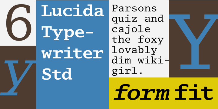 Przykład czcionki Lucida Typewriter