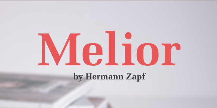 Przykład czcionki Melior Bold Italic