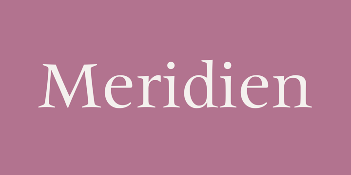 Przykład czcionki Meridien Bold Italic
