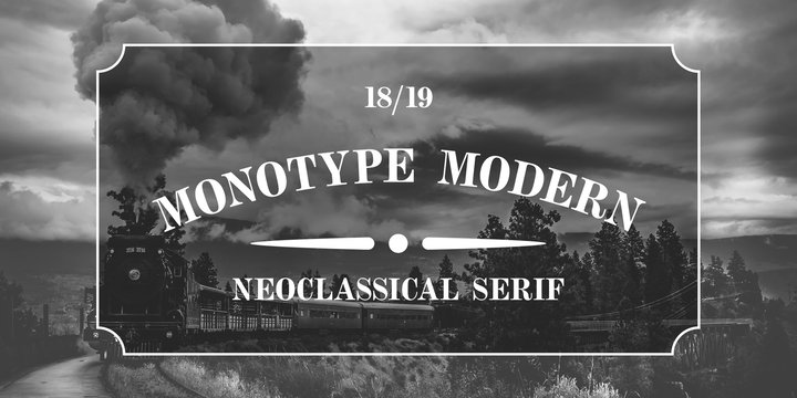 Przykład czcionki Monotype Modern Condensed Italic