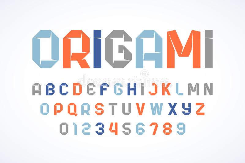 Przykład czcionki Origami Bold Italic