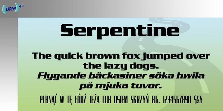Przykład czcionki Serpentine Bold