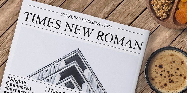 Przykład czcionki Times New Roman Regular