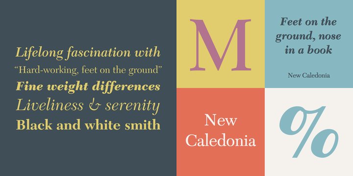Przykład czcionki New Caledonia SemiBold Italic