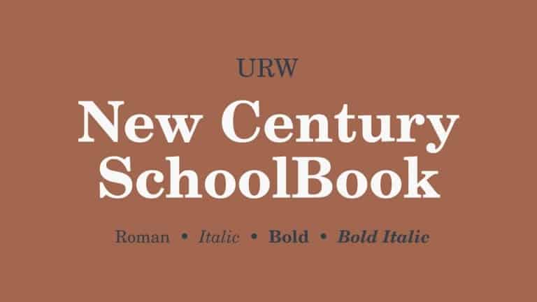 Przykład czcionki New Century Schoolbook Roman