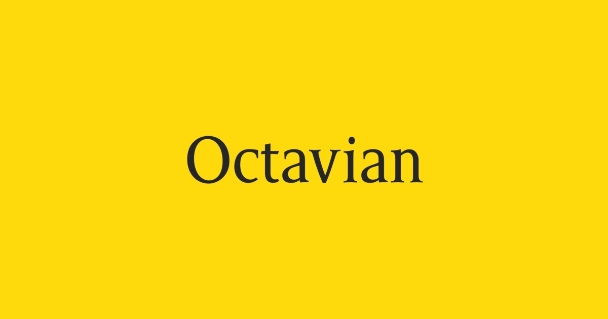 Przykład czcionki Octavian Italic