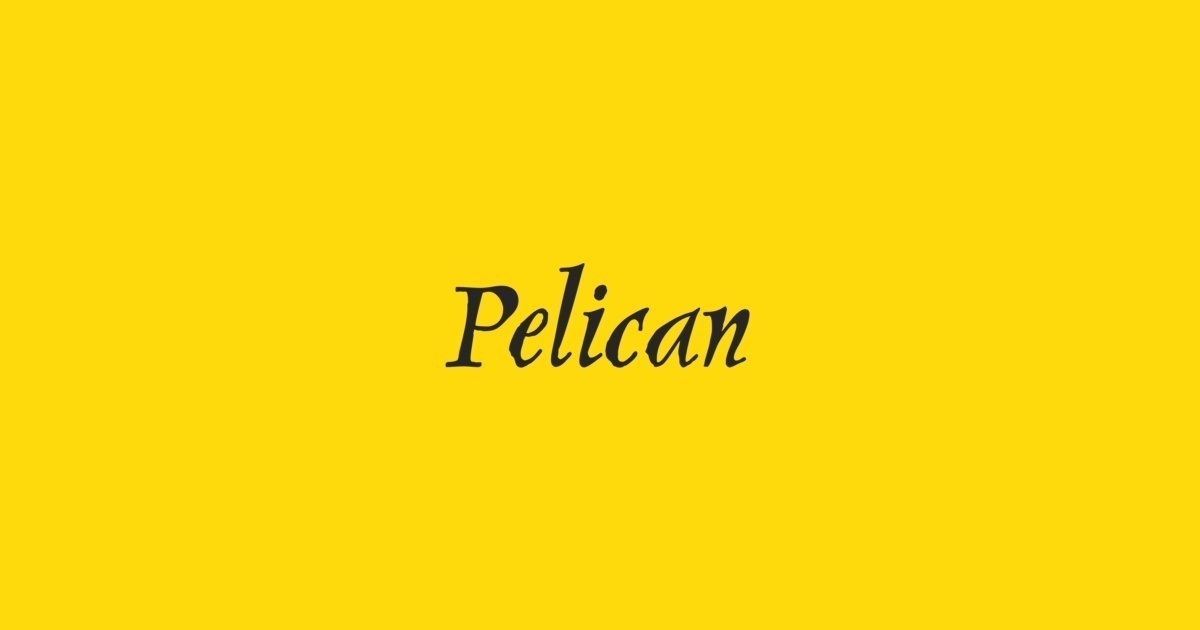 Przykład czcionki Pelican