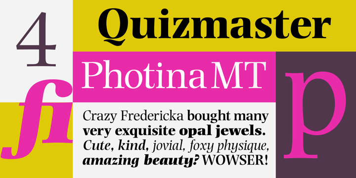 Przykład czcionki Photina Ultra Bold Italic