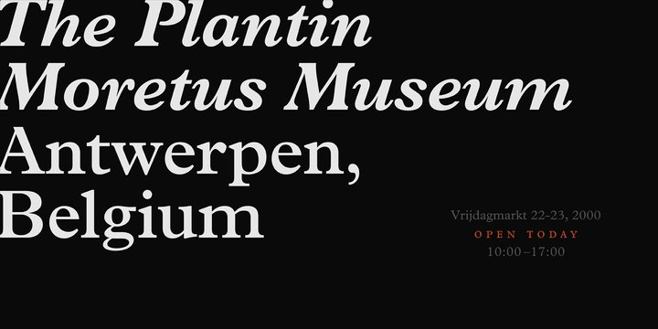 Przykład czcionki Plantin Bold Italic