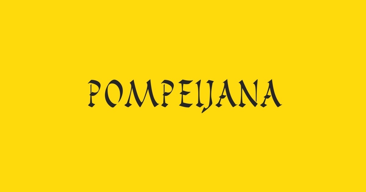 Przykład czcionki Pompeijana