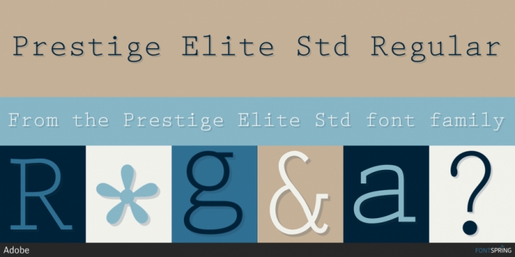 Przykład czcionki Prestige Elite