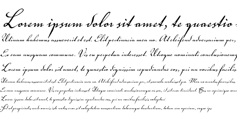 Przykład czcionki Voluta Script Pro Regular