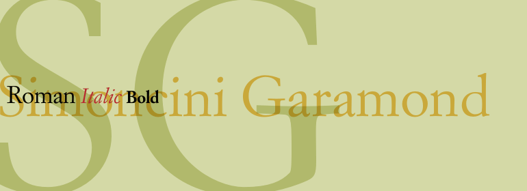 Przykład czcionki Simoncini Garamond Italic