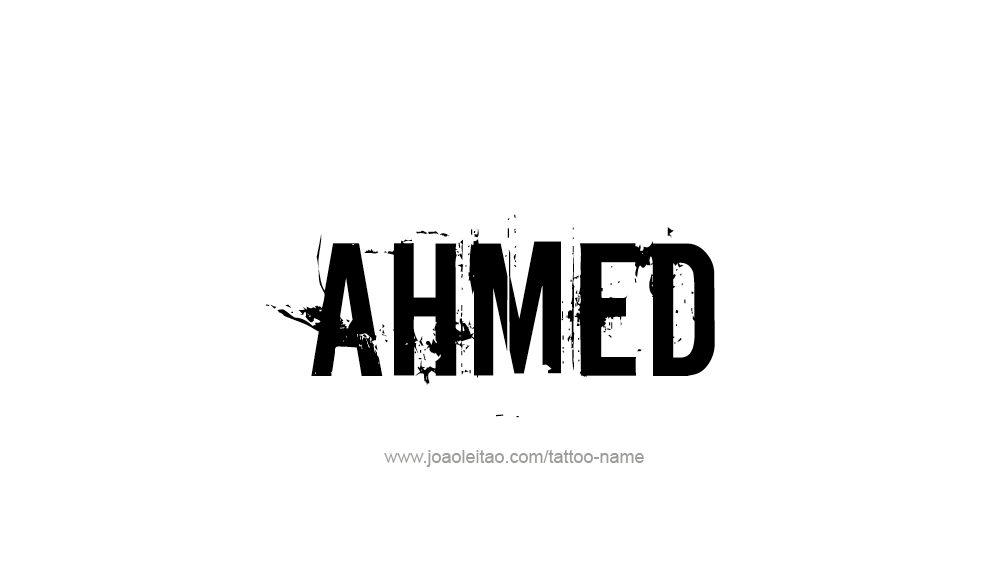 Przykład czcionki Ahmed