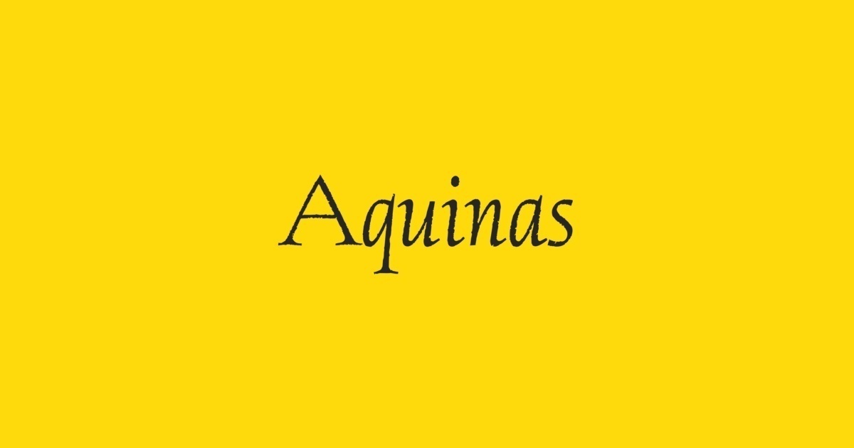 Przykład czcionki Aquinas