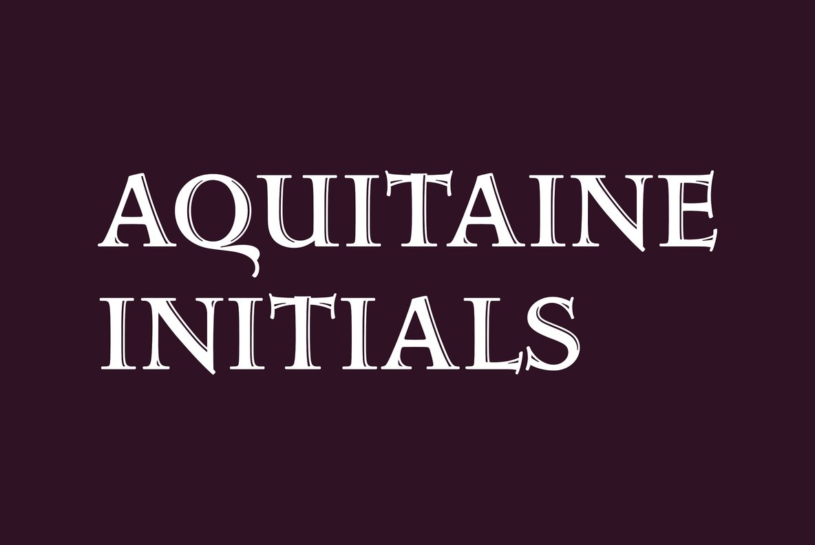 Przykład czcionki Aquitaine Initials