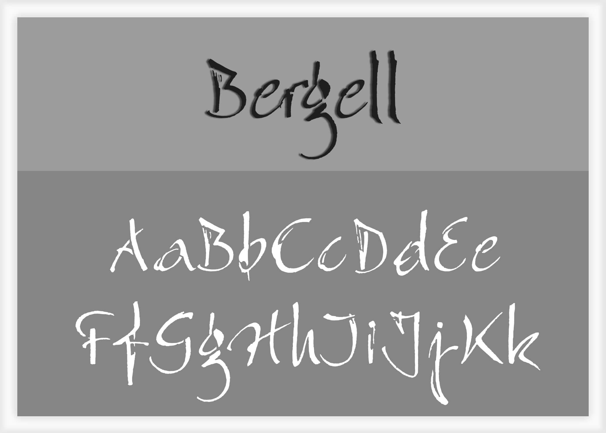 Przykład czcionki Bergell